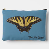 Joli Papillon Jaune et Initiale sur Sac Accessoire (Recto)
