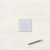 Joli Papillon Lavande Lapin Doublure Post-it Notes (Sur un bureau)