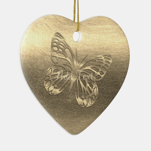 Joli Papillon Or Ajouter Ornement Texte (Droite)