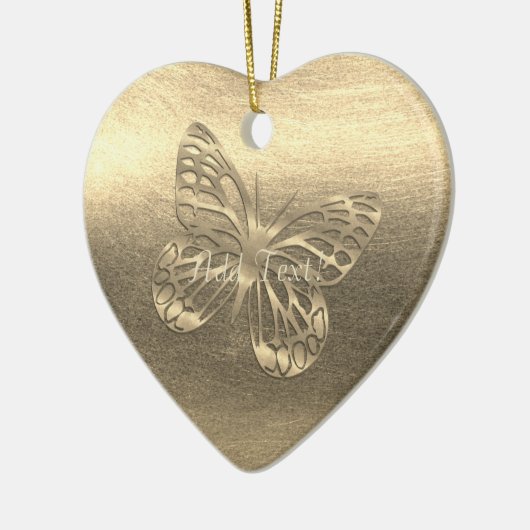 Joli Papillon Or Ajouter Ornement Texte (Gauche)