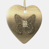 Joli Papillon Or Ajouter un ornement Monogramme (Droite)