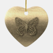 Joli Papillon Or Ajouter un ornement Monogramme (Dos)
