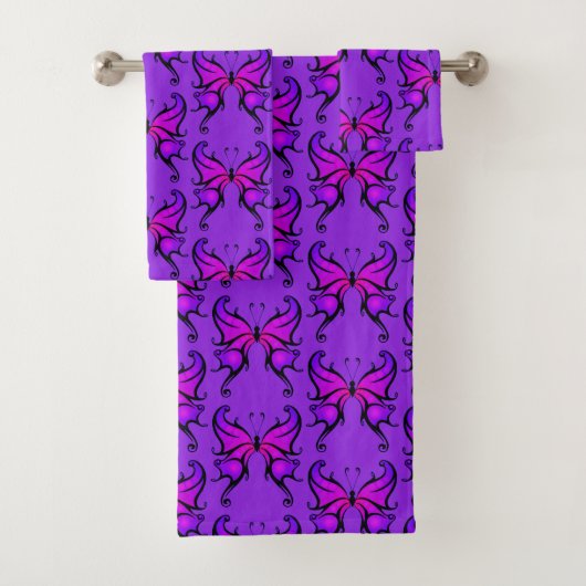 Joli Papillon Violet Elle (En situation)
