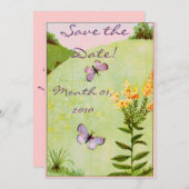 Joli papillons Vintages Invitations (Devant / Derrière)