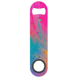 Joli Pastel Abstraction Porte - clé coloré Bouteil