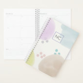 Joli Pastel Abstrait pinceau Trucs Monogramme (Devant avec enveloppe)