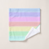 Joli Pastel coloré Arc-en-ciel cadeau rayé (Gant de toilette)