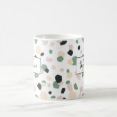 Joli Pastel Couleur Polka Dot Café Mug (Centre)