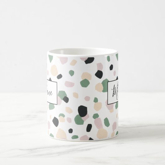 Joli Pastel Couleur Polka Dot Café Mug (Centre)