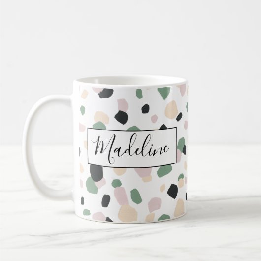 Joli Pastel Couleur Polka Dot Café Mug (Gauche)