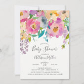 Joli Pastel Floral Baby shower Invitation (Devant)
