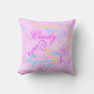 Joli Pastel Glow Nom réversible Collage Coussin