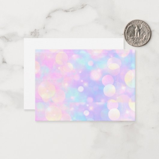 Joli Pastel Lavender Blank Cartes pour notes (Devant/Arrière en situation)
