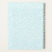 Joli Pastel Leopard Motif Nom d'impression Bleu (Dos)