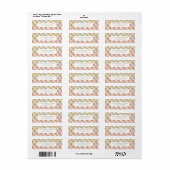 Joli Pastel Motif Étiquette de adresse (Feuille entière)