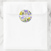 Joli Pastel Pansière Votre Sticker Carré Texte (Sac)