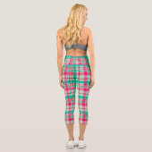 Joli Pastel Plaid Capri Leggings (Verso)