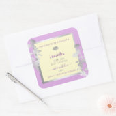Joli Pastel Purple Cream Produit Étiquettes Argent (Enveloppe)