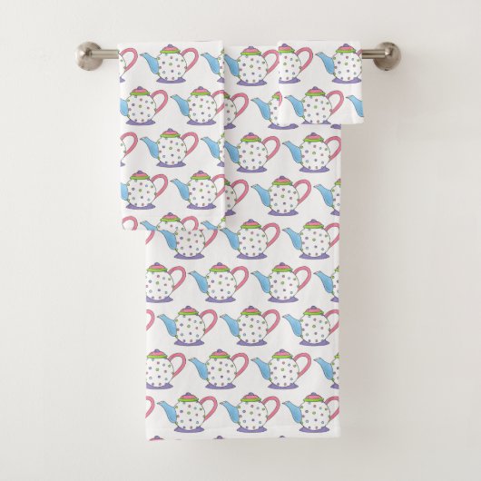 Joli Pastel Teapot Tea Pot Party Polka Dot Rose (En situation)