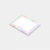 Joli Pastel Tie Dye Rainbow Stripes Nom Post-it (Incliné)