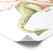 Joli Patel rose et vert Dragon Display Poster (Coin)