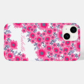 Joli pavot rose blanc nom coque iphone (Verso (horizontal))