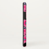 Joli pavot rose noir damassé nom coque iphone (Dos/Droite)