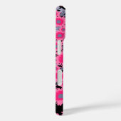 Joli pavot rose noir damassé nom coque iphone (Verso / Droite)