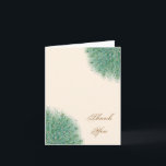 Joli Peacock Plumes Merci<br><div class="desc">Jolie Peacock Feathers élégant Merci crème carte de mariage</div>