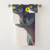 Joli Peeking Chat Serviette de bain ensemble (En situation)