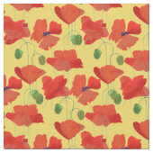 Joli pépites rouges sur tissu jaune or (Fermer)