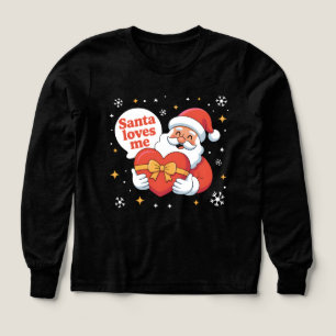 Joli Père Noël étreignant un cœur - "Papa Noël m'a