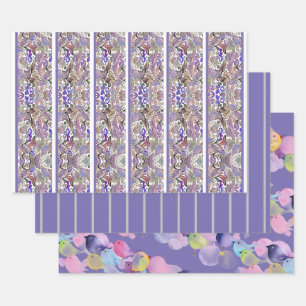 Joli périwinkle, papier pourpre & peeps