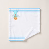 Joli Petit Ange & Rayures Turquoise (Gant de toilette)