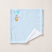 Joli petit ange sur fond bleu clair (Gant de toilette)