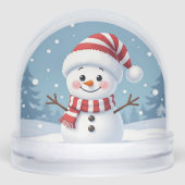 Joli petit bonhomme de neige avec écharpe et chape (Avant)