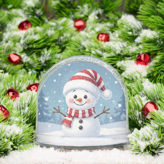 Joli petit bonhomme de neige avec écharpe et chape (Noël)