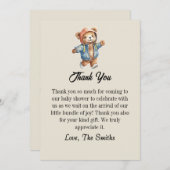 Joli petit Carte de remerciements en peluche (Devant / Derrière)