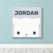 Joli petit chat avec toile personnalisée au nom en (Insitu (Plancher de Bois))