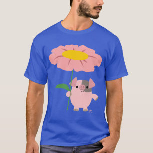Joli Petit Cochon De Cartoon Avec T-shirt Cadeau (