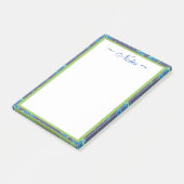 Joli Petit Denim Blue Flowered Post-It Notes (Incliné)