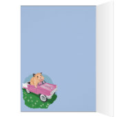 Joli petit hamster Conduire une voiture rose (Intérieur (Gauche))