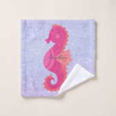 Joli Petit Hippocampe Rose (Gant de toilette)