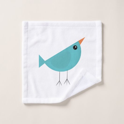 Joli petit oiseau bleu (Gant de toilette)