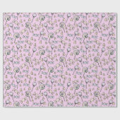 Joli Petit Papier Cadeau Rose (Plat)