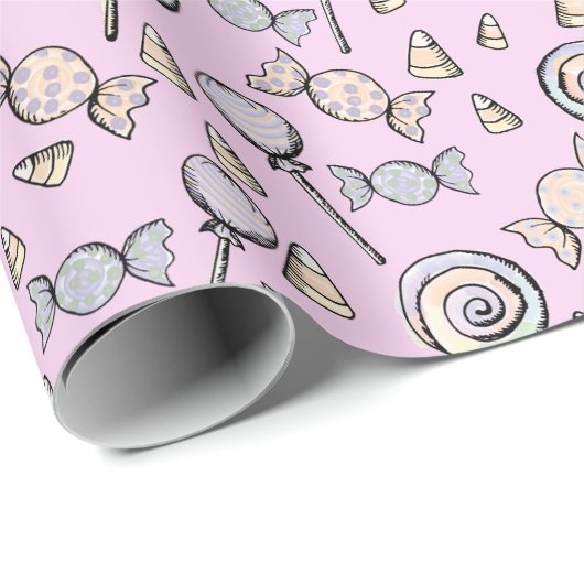 Joli Petit Papier Cadeau Rose (Coin rond)