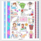 Joli petit planificateur Stickers de variété & Was (Feuille)