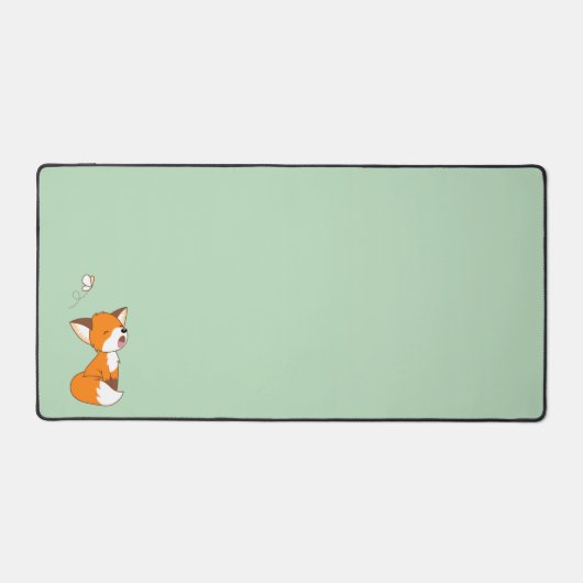 Joli petit renard doré sur vert (Recto)