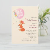 Joli petit renard volant avec invitation ballon (Debout devant)