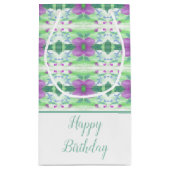 Joli petit sac cadeau à motifs de fleurs violettes (Dos)